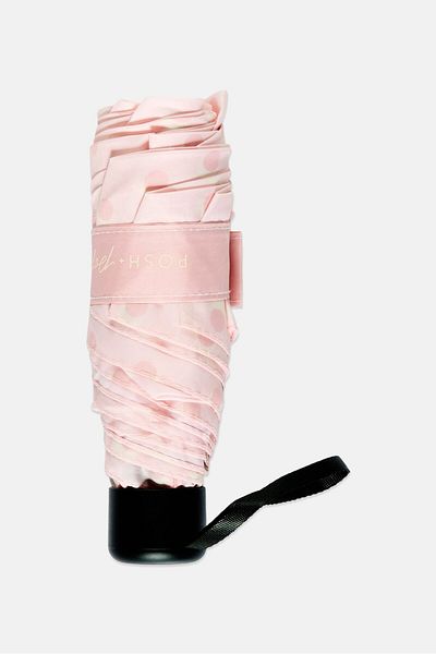 Posh & Pop Polka Dots Folded Umbrella, Pink