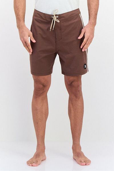 Hurley Men Brand Logo Beachwear Short, Brown