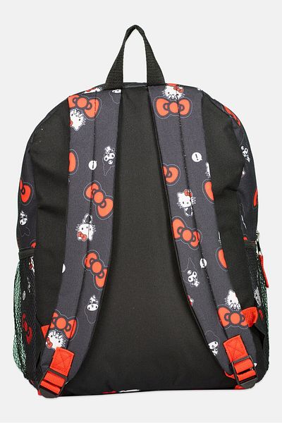 Hello Kitty Kids Girl Allover Printed Backpack 40 H x 34 L x 12 W cm, Black Combo