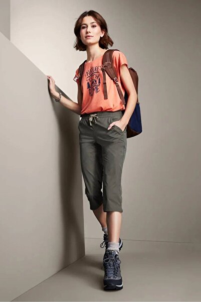 Tchibo Women Soft Shell Performance Capri Pants, Taupe