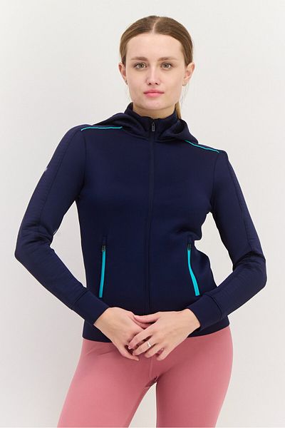 Under Armour Women Sportswear Fit Long Sleeve Training Hoodie, Navy