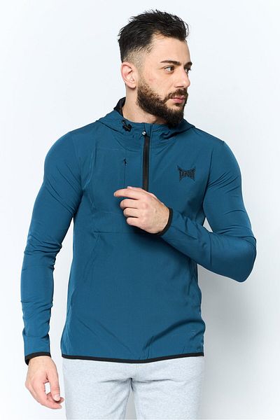Tapout Men Sportswear Fit Long Sleeve Training Sweatshirts, Teal Blue