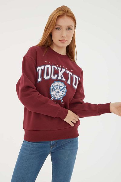Fashion Friends Sweat imprimat Roșu Claret