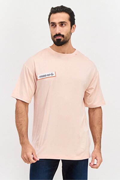 Tribe of 6 Men Sportswear Fit Short Sleeve Outdoor T-Shirt, Pink