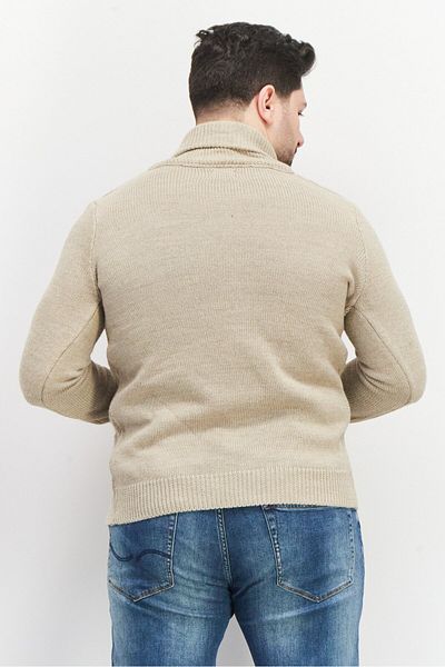CELIO Men V Neck Long Sleeve Knitted Cardigans, Grey