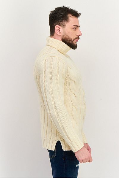 Michael Kors Men Turtle Neck Textured Sweater, Beige