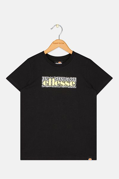 Ellesse Kids Girl Sportswear Fit Running T-shirt, Black Combo