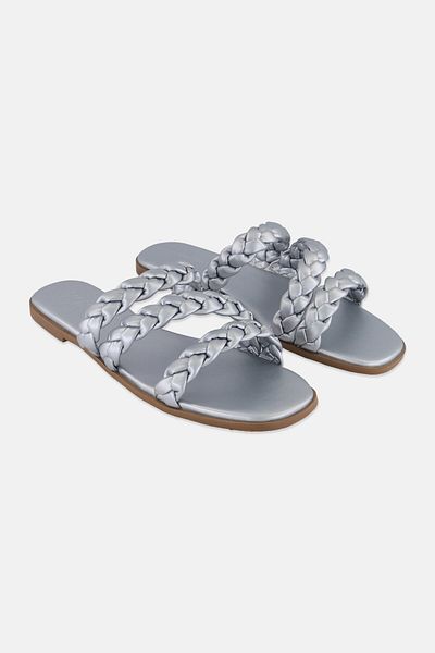 XOXO Women Slip On Flats, Silver
