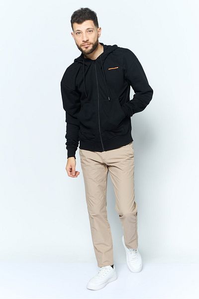 Night Addict Men Hooded Brand Logo Long Sleeves Sweatshirt, Black