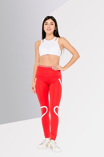 adidas by Stella McCartney Women Tight Fit Pull On Training Leggings, Red