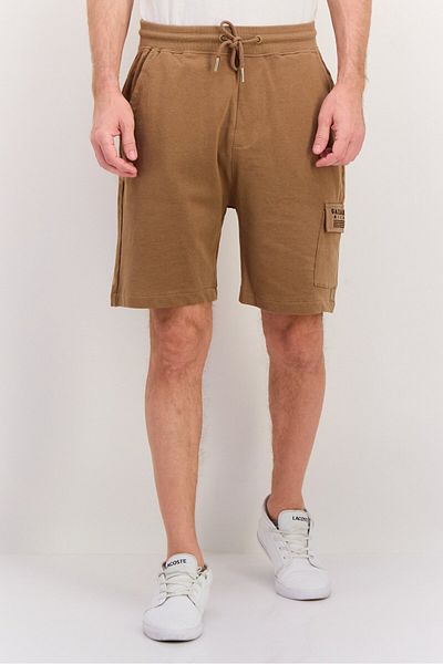 GAZZARRİNİ Men Drawstring Side Pocket Basic Shorts, Brown