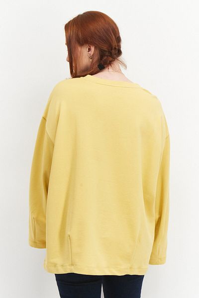 Tchibo Women Round Neck Long Sleeve Sweatshirt, Yellow