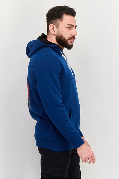 Avalanche Men Sportswear Fit Long Sleeves Outdoor Hooded Sweatshirt, Teal Blue