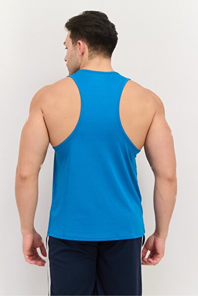 SKECHERS Men Sportswear Fit Sleeveless Training Tank Tops, Blue