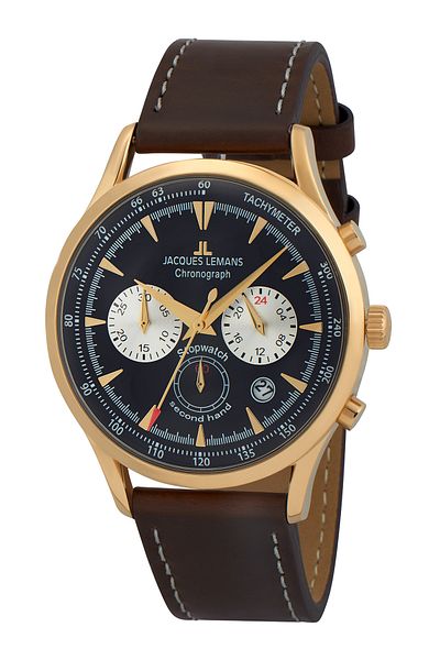 Jacques Lemans Ανδρικό ρολόι Jacques Lemans 1-2068K, Quartz, 41mm, 5ATM