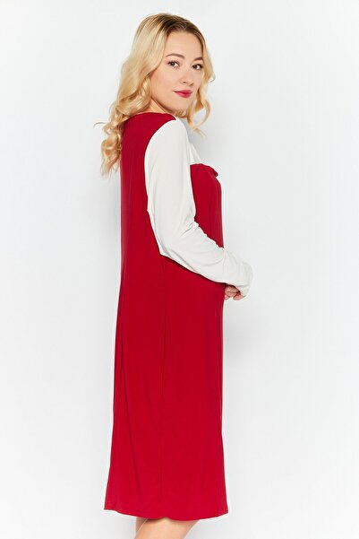 Kasper Women Solid Midi Dress, Red