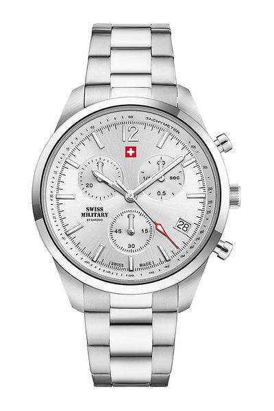 Swiss Military Mens Watch Sm34097.02, Quartz, 42mm, 5atm