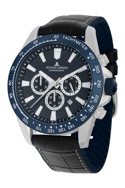Jacques Lemans Ανδρικό Ρολόι 1-2140b, Quartz, 48mm, 10atm