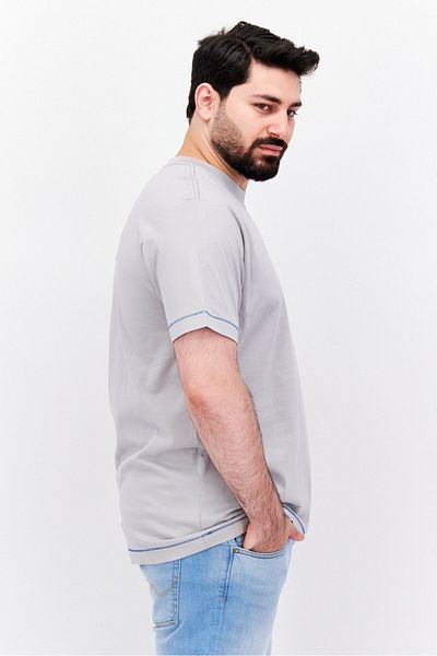 Esprit Men Crew Neck Short Sleeves Plain T-shirt, Grey