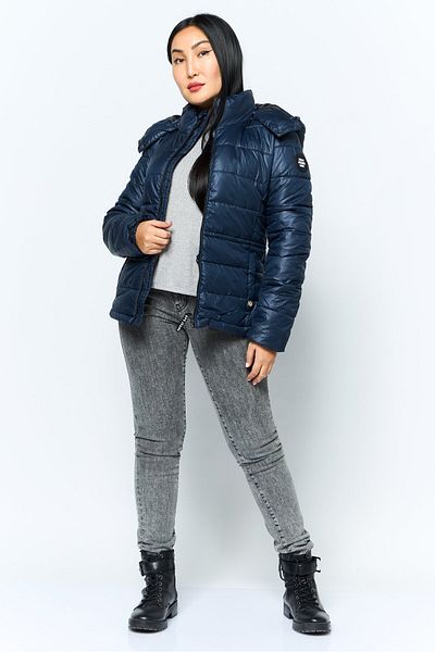 Pepe Jeans Women Quilted Puffer Jacket, Navy