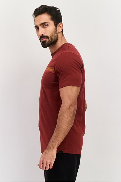 Hurley Men Sportswear Fit Short Sleeves Outdoor T-shirt, Red