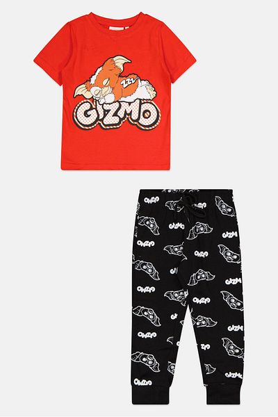 Gremlins Toddlers Boy 2 Pcs Printed T-shirt And Bottom Pyjama Set, Red