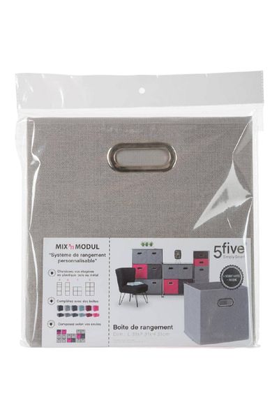 Five Simply Smart Polypropylene and Metal Foldable Storage Box 31 x 31cm