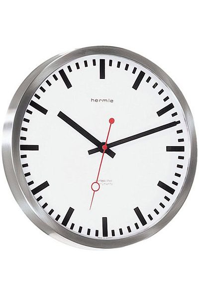 Hermle Wall Clock 30471-000870, Quartz, White, Analogue, Modern