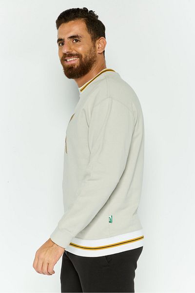 Puma Men Sportswear Fit Long Sleeve Outdoor Sweatshirt, Light Grey