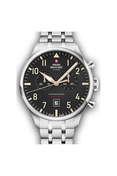 Swiss Military Mens Watch Sm34098.04, Quartz, 43mm, 10atm