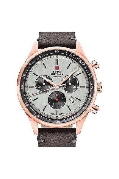 Swiss Military Mens Watch By Chrono Sm34081.09, Quartz, 42mm, 10atm