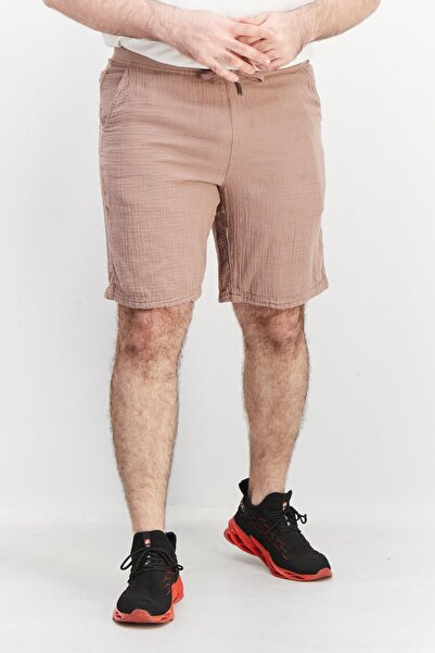 CELIO Men Solid Basic Shorts, Old Pink