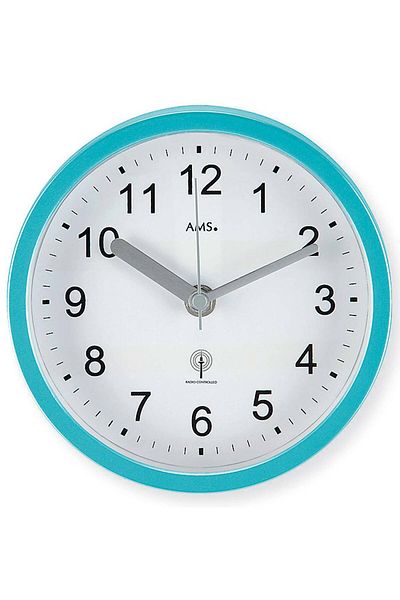 AMS Wall Clock 5921, Quartz, White, Analogue, Modern