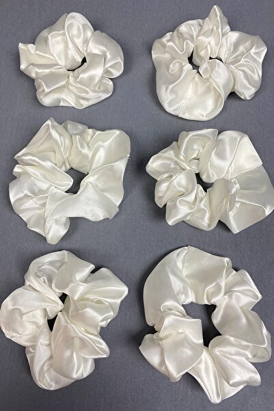 Limelia Set de 6 scrunchies din cauciuc de păr din satin