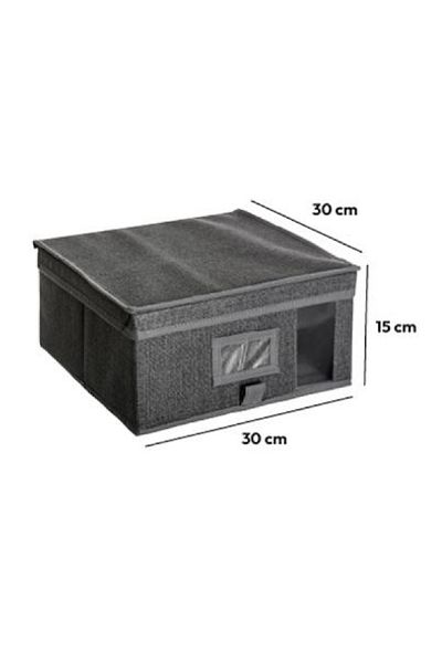Five Simply Smart Polypropylene Foldable Storage Box with Lid 30 x 15cm