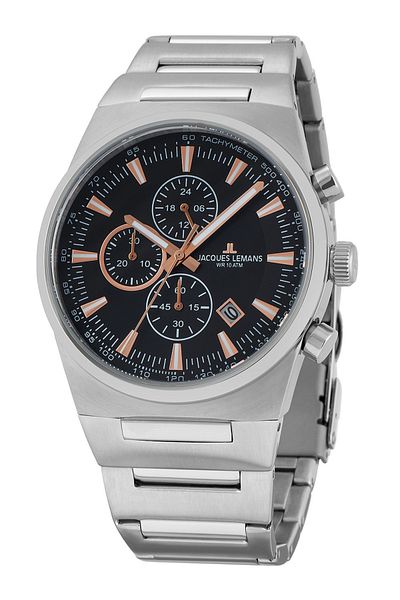 Jacques Lemans Ανδρικό ρολόι Jacques Lemans 1-1734A, Quartz, 43mm, 10ATM