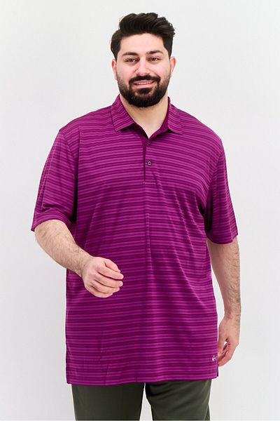 Greg Norman Men Sportswear Fit Short Sleeves Training Polo Shirt, Purple