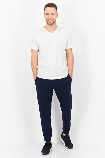 Kenneth Cole Men Drawstring Brand Logo Jogger Pants, Navy Blue