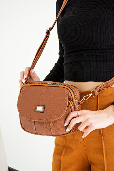 mp michael polo حقيبة كتف وكتف بقسمين من مايكل بولو مع جيب أمامي