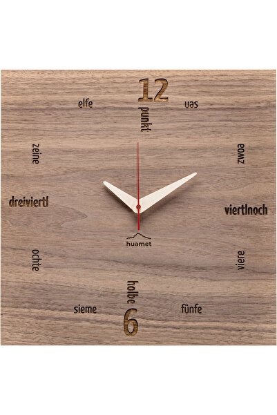 huamet Ceas de perete CH11-B-01, cuarț, maro, analogic, modern