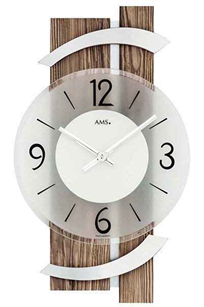 AMS Wall Clock 9545, Quartz, Transparent, Analogue, Modern