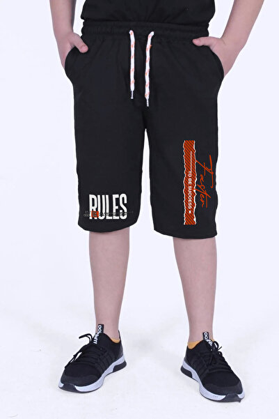 YA KO KİDS Καπρί με διπλή τσέπη για αγόρι με στάμπα Rules