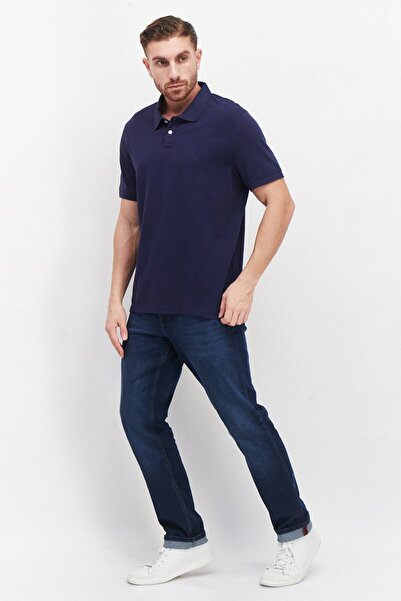 Vince Camuto Men Regular Fit Embroidered Logo Short Sleeves Polo Shirt, Navy