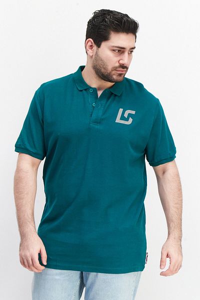 Aston Martin Men Regular Fit Brand Logo Short Sleeves Polo, Green