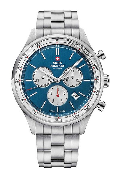 Swiss Military Mens Watch By Chrono Sm34081.03, Quartz, 42mm, 10atm