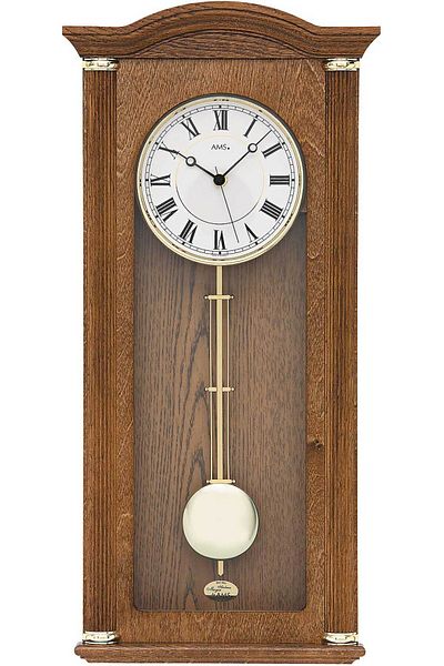 AMS Wall Clock 5014/4, Quartz, White, Analogue, Rustic