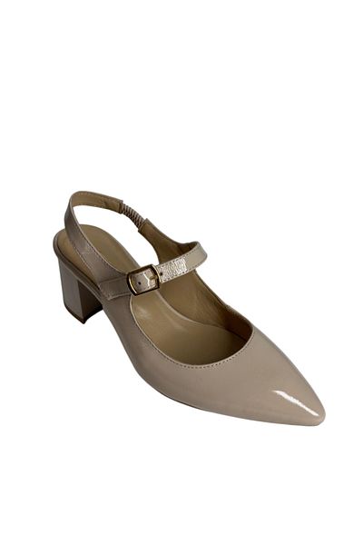 ALBİNİ Pantofi de damă cu toc gros din piele naturală Albini