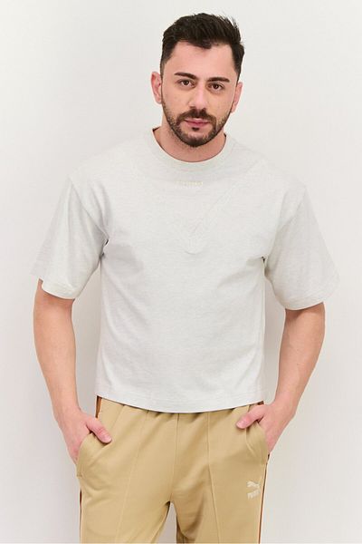 Puma Men Relaxed Fit Short Sleeves Outdoor T-shirt, Light Grey