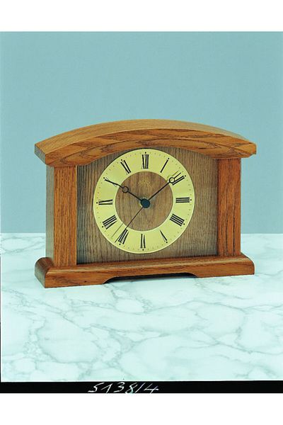 AMS Table Clock AMS 5138/4, Quartz, Gold, Analogue, Rustic