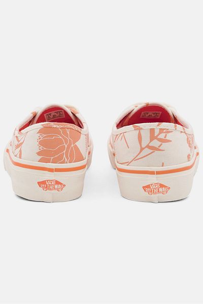 Vans Women Authentic Sf Lace Up Walking Shoes, Beige/Orange